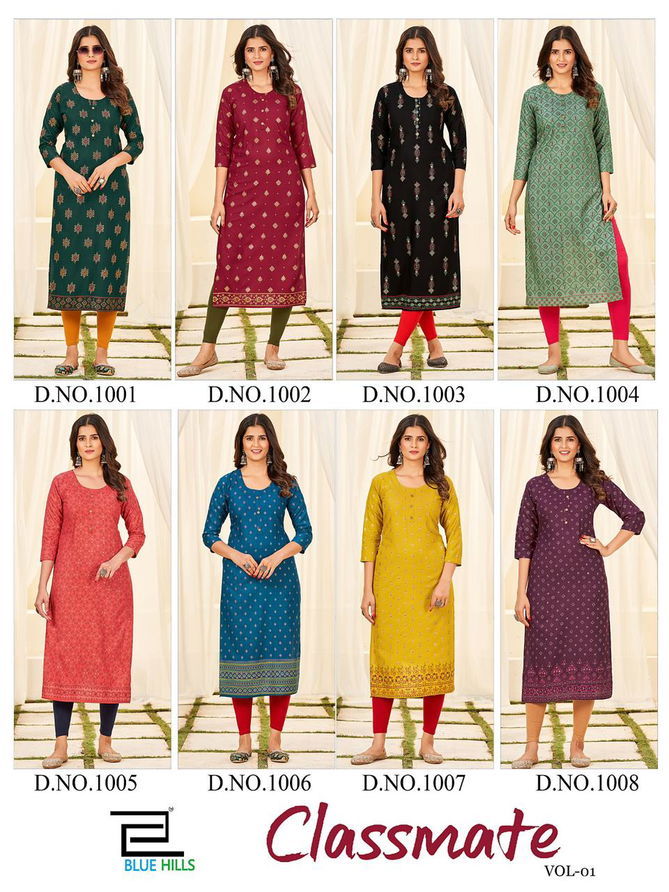 Blue Hills Classmate Vol 1 Printed Kurtis Catalog